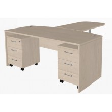 Стол XTEN XET 189 с двумя тумбами XMC-3D.1А и приставкой XB 127