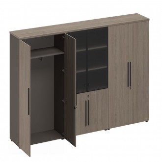 Шкаф комбинированный (одежда-стекло-закрытый) U.RUS РС 326 ДЧ/ЛС