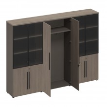 Шкаф комбинированный (стекло-одежда-стекло) U.RUS РС 334 ДЧ/ЛС