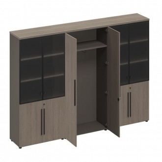 Шкаф комбинированный (стекло-одежда-стекло) U.RUS РС 334 ДЧ/ЛС