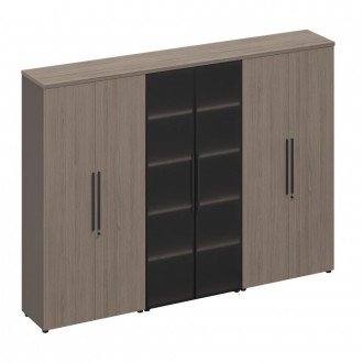Шкаф комбинированный (закрытый-стекло-закрытый) U.RUS РС 324 ДЧ/ЛС