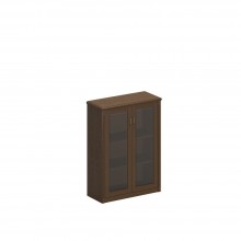 Шкаф для документов средний со стеклянными дверями Perseo ПС 312 ДМ