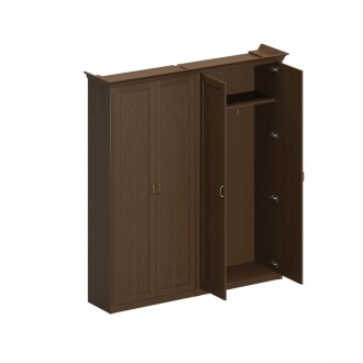 Шкаф высокий комбинированный (для одежды широкий + для документов с закрытыми дверями) Perseo ПС 371 ДМ