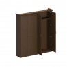Шкаф высокий комбинированный (для одежды широкий + для документов с закрытыми дверями) Perseo ПС 371 ДМ