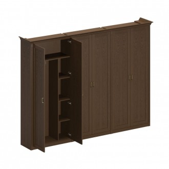 Шкаф комбинированный высокий (2 для документов + 1 для одежды комбинированный) Perseo ПС 358 ДМ