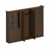 Шкаф комбинированный высокий (2 для документов со стеклянными дверями + 1 для одежды широкий) Perseo ПС 374 ДМ