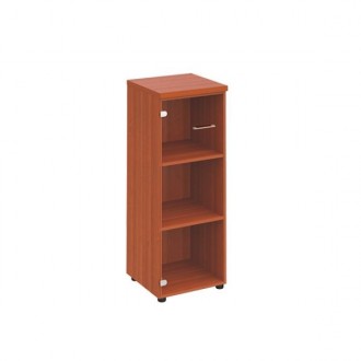 Шкаф средний узкий со стеклянной прозрачной дверью Патриот ПТ 967