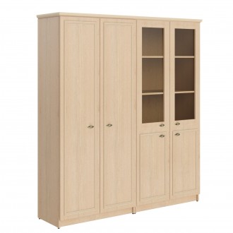 Шкаф высокий 2-х секционный с гардеробом и комбинированным