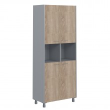 Шкаф с 2-мя комплектами глухих малых дверей 