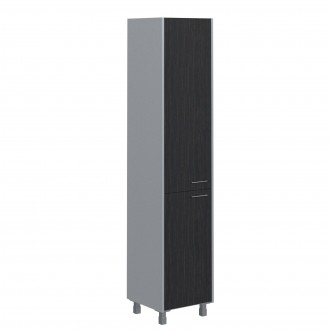 Шкаф колонка с глухой средней и малой дверью